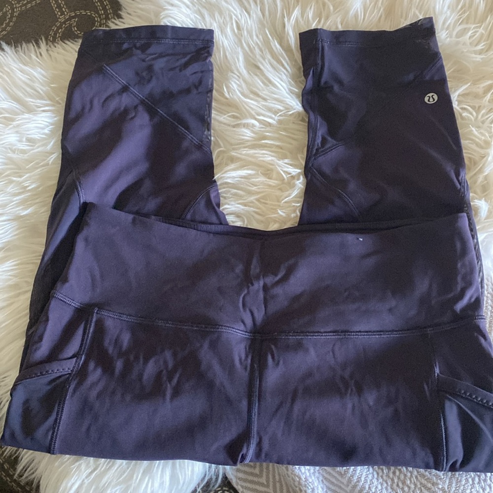 Lululemon Fast As Light Crop Boysenberry Leggings 10 - Picture 4 of 8